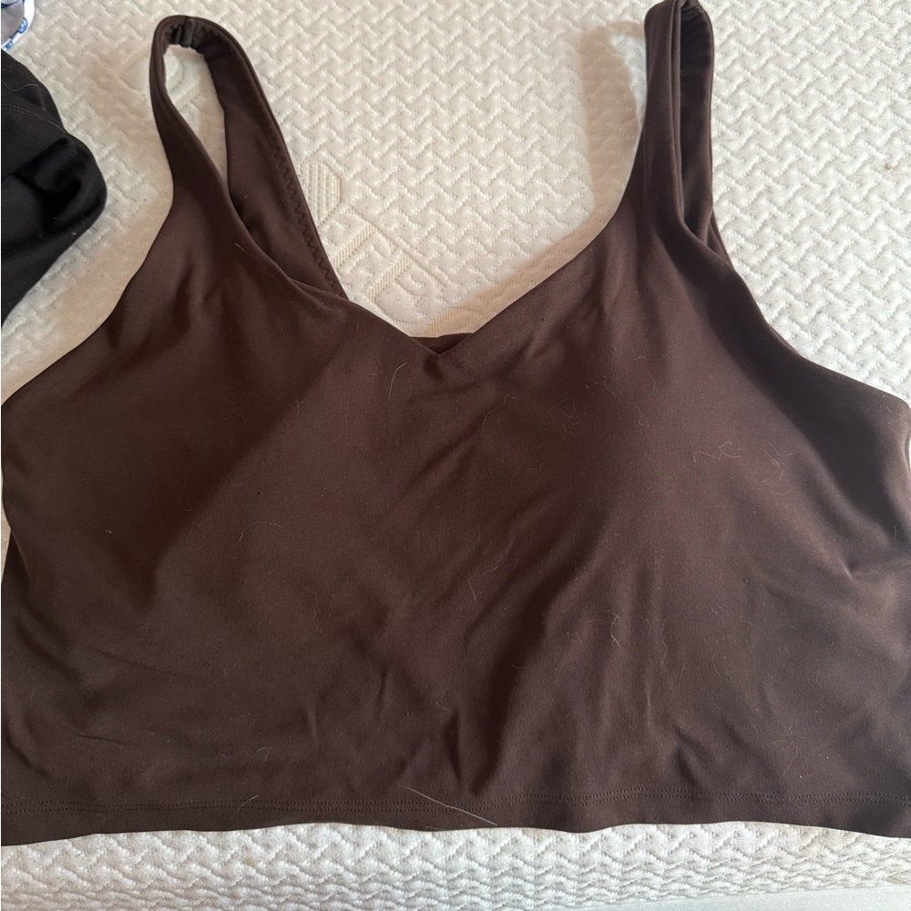 Brown Aerie workout top